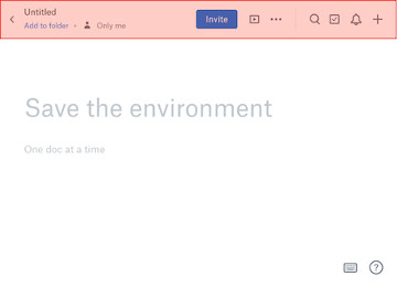 Distraction-free Dropbox Paper